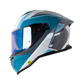 Casco Shaft 598 Speedou Blanco Gris Turqueza