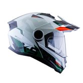 Casco multipropósito Abatible X-Sports 165 Amtop Blanco Verde Naranja