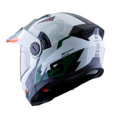 Casco multipropósito Abatible X-Sports 165 Amtop Blanco Verde Naranja