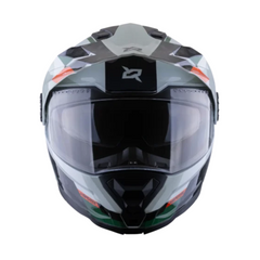 Casco multipropósito Abatible X-Sports 165 Amtop Blanco Verde Naranja