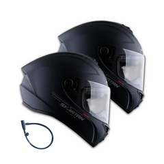Dos Cascos integrales Spartan Draken Solid Negro Mate