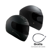 Combo 2 Cascos Integrales KNT 878 Negro mate visor negro