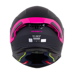 Casco Integral para mujer Shaft 558 Solid Negro Mate con Fucsia | Certificación ECE 22.06