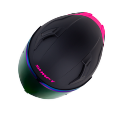 Casco Integral para mujer Shaft 558 Solid Negro Mate con Fucsia | Certificación ECE 22.06