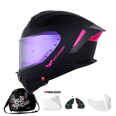 Casco Integral para Mujer Shaft Pro 609DV Solid Negro Fucisa | Gafas | Pinlock antiempañante incluído