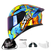 Casco Integral Shaft Pro 612DV Tyga Azul Naranja