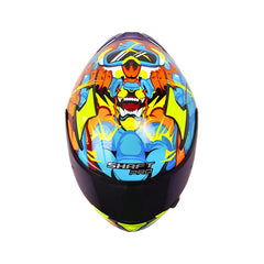 Casco Integral Shaft Pro 612DV Tyga Azul Naranja