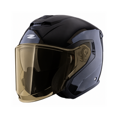 Casco Abierto ZEUS 626 DV Negro Brillo