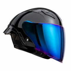 Casco Abierto X-Sports 631 Solid Negro Brillo