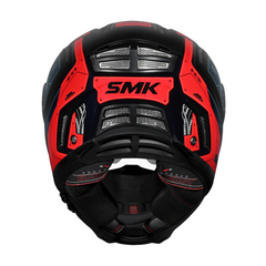 Casco integral SMK Agnar Cyborg Cromo Azul + Iridium azul