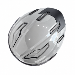Casco integral SMK Agnar solid gris nardo + visor iridium rosa