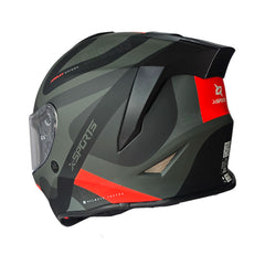 Casco Integral X-Sports V151 Bramdo Gris Rojo