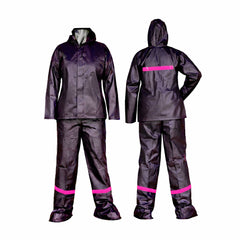 Traje Impermeable PVC Vulcanizado Femenino Fucsia