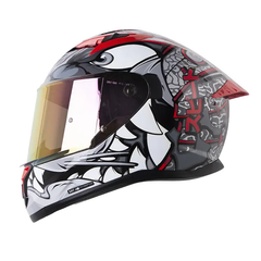 Casco Integral Shaft 522 Viserion Gris Rojo