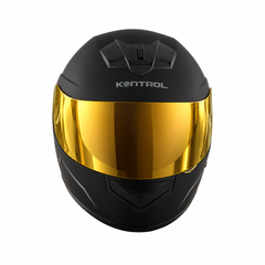 Casco Integral KNT 878 Negro mate + visor iridium dorado