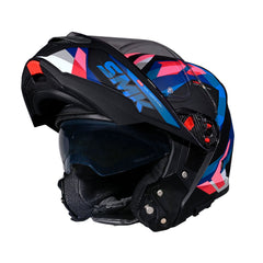 Casco Abatible SMK Gullwing Charger Azul Rosa