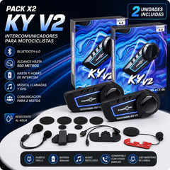 Par de Intercomunicadores Bluetooth moto KY V2