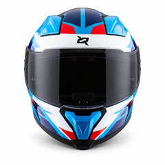 Casco Integral X-Sports Helios Circuit Negro Azul Rojo