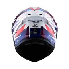 Casco Integral X-Sports Helios Circuit Azul rojo Blanco
