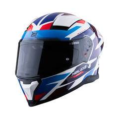 Casco Integral X-Sports Helios Circuit Azul rojo Blanco