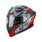 Casco integral MT Braker 2 Cockpit Rojo Azul Navi Brillo