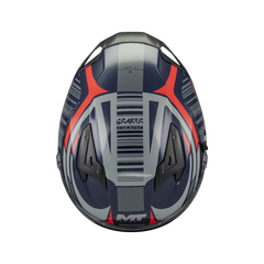 Casco integral MT Braker 2 Cockpit Rojo Azul Navi Brillo
