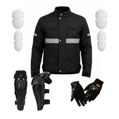Combo Chaqueta para moto Dota Gama Protección + Rodilleras + Guantes