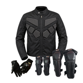 Combo Chaqueta para moto DRF Urban Lite + Rodilleras + Coderas + Guantes