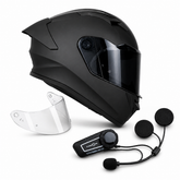 Combo Casco SMK Stellar Solid + Intercomunicador KY V2