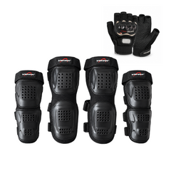 Combo Rodilleras y coderas Vemar + Guantes Medio dedo Probiker