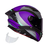 Casco integral Spartan Panther SV Curve Road Morado + Visor negro