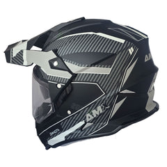 Casco multipropósito AMX Dakota Gris Mate + Visor negro