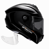 Casco integral Spartan Draken Solid Negro Brillo + Visor Negro