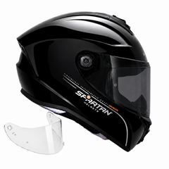 Casco integral Spartan Draken Solid Negro Brillo + Visor Negro