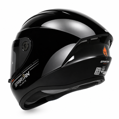 Casco integral Spartan Draken Solid Negro Brillo + Visor Negro