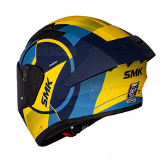 Casco integral SMK Stellar Faro Azul Amarillo