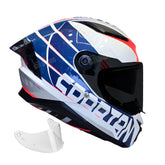 Casco integral Spartan Panther SV Flight Blanco + Visor Humo