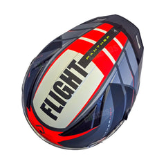 Casco integral Spartan Panther SV Flight Gris Rojo Anaranjado