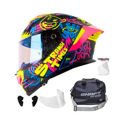 Casco Integral Shaft Pro 609DV Amarillo Azul