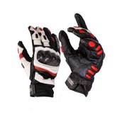 Guantes de Cuero para moto Halifax Fibra de Carbono caña media