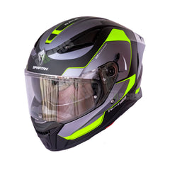 Casco integral Spartan Panther SV Gale Gris Amarillo Neón