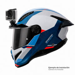 Casco Abatible Spartan Ghostfighter Komb Blanco azul rojo