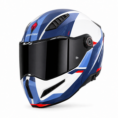 Casco Abatible Spartan Ghostfighter Komb Blanco azul rojo