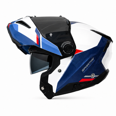 Casco Abatible Spartan Ghostfighter Komb Blanco azul rojo