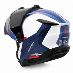 Casco Abatible Spartan Ghostfighter Komb Blanco azul rojo