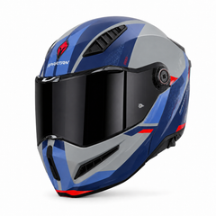 Casco Abatible Spartan Ghostfighter Komb Gris claro azul rojo