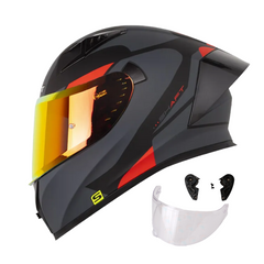 Casco Integral Shaft 526 Gyae-Su Gris Rojo