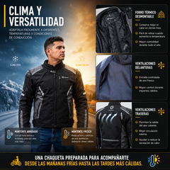Chaqueta protección Giacomo Hard Racer Gris 2.0