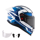 Casco Integral X-Sports Helios Asphalt Azul Blanco