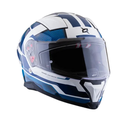 Casco Integral X-Sports Helios Asphalt Azul Blanco